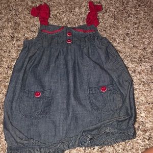 Baby girl denim romper